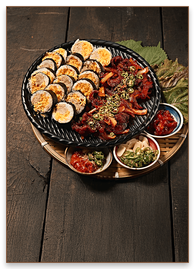김밥쌈 직화무뼈닭발