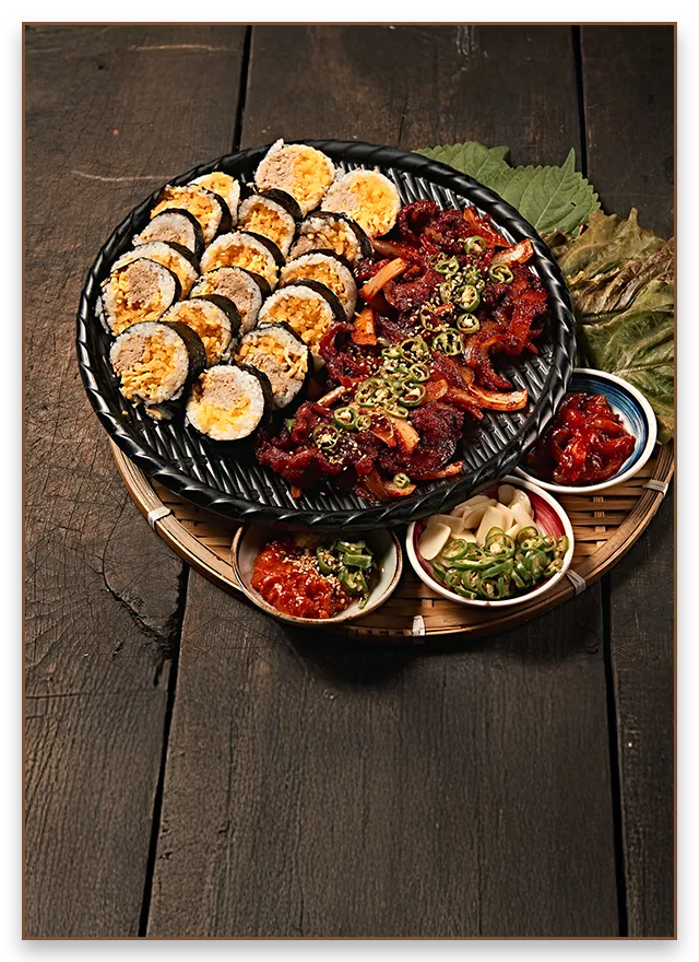 김밥쌈 직화무뼈닭발